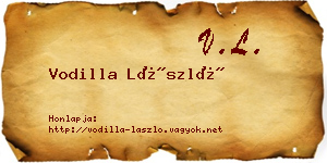 Vodilla László névjegykártya